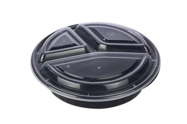 Round Microwavable Container 39oz w/ portion